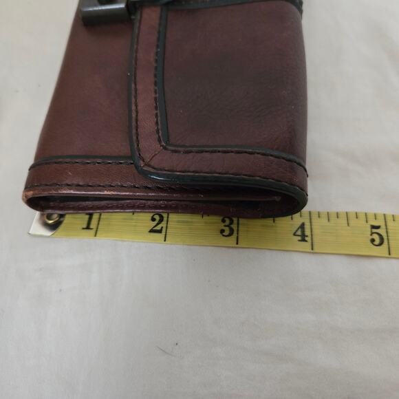 Vintage Fossil Tri-Fold Brown Leather Wallet SL2946 Long Live Vintage *read* - Picture 15 of 15